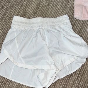 High wasted size 4 lulu white shorts